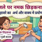What is the meaning of the idiom 'जले पर नमक छिड़कना' in Hindi
