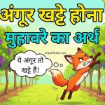 अंगूर खट्टे होना का मतलब और वाक्य मे प्रयोग