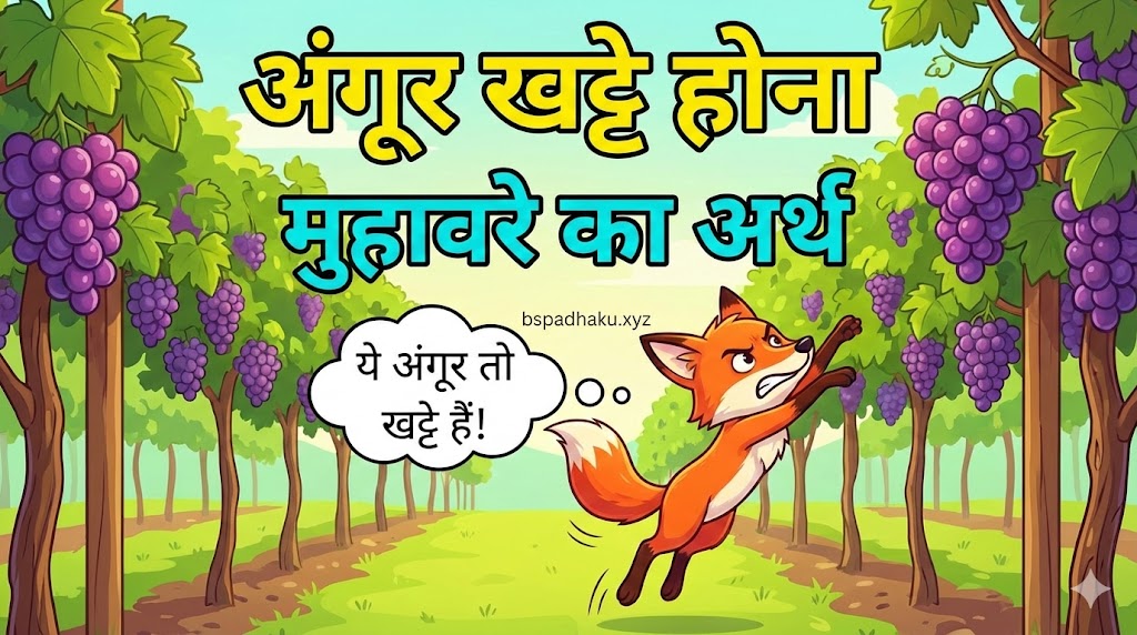 अंगूर खट्टे होना का मतलब और वाक्य मे प्रयोग