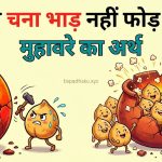 अकेला चना भाड़ नहीं फोड़ सकता का मतलब और वाक्य मे प्रयोग