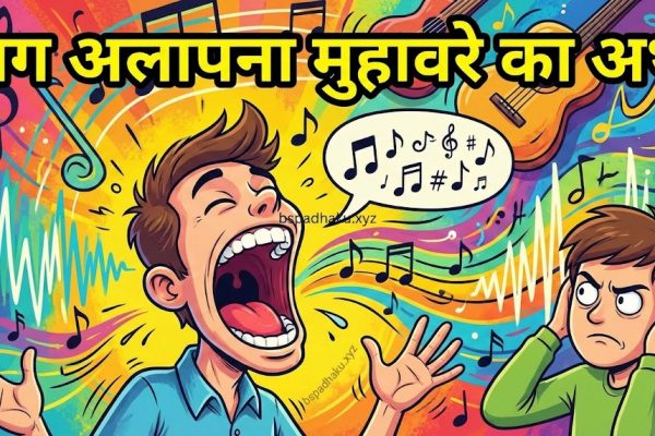 आओ समझें, राग अलापना मुहावरे का अर्थ और वाक्य व निबंध