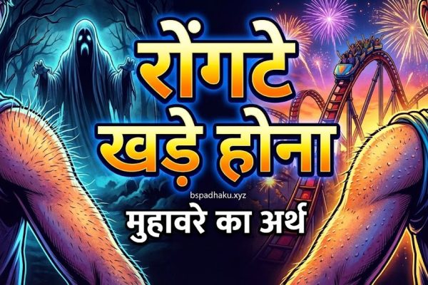 आओ समझें, रोंगटे खड़े होना का अर्थ और वाक्य मे प्रयोग