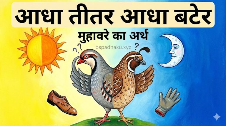 आधा तीतर आधा बटेर मुहावरे का अर्थ और वाक्य मे प्रयोग