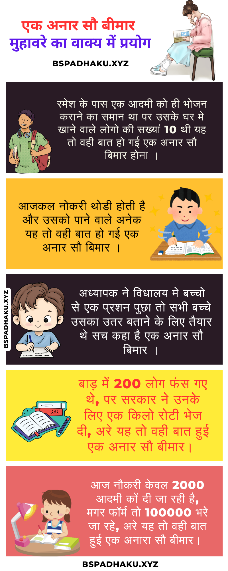 एक अनार सौ बीमार मुहावरे का अर्थ और वाक्य मे प्रयोग