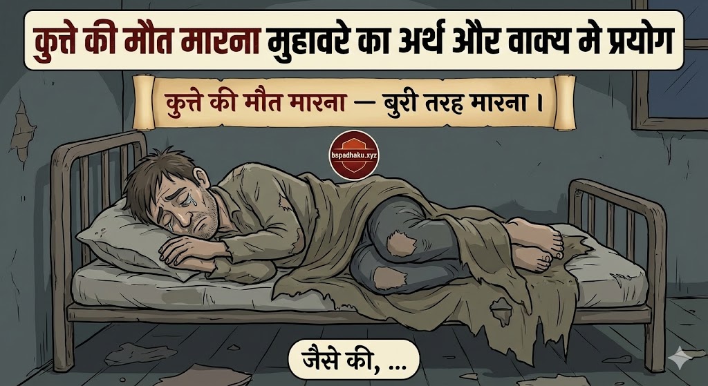 कुत्ते की मौत मारना मुहावरे का अर्थ और वाक्य मे प्रयोग