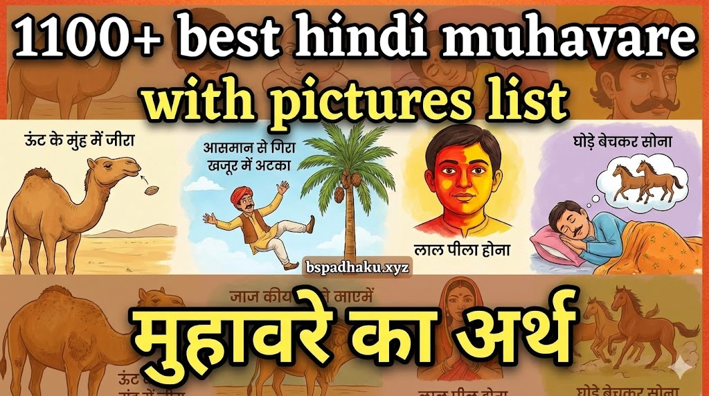 केवल यही याद कर लो, 1100+ best hindi muhavare with pictures list