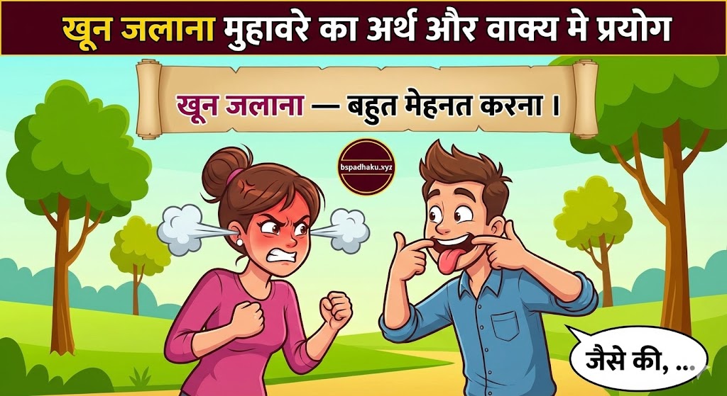 खून जलाना मुहावरे का अर्थ और वाक्य khoon jalana muhavare ka arth