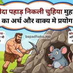 खोदा पहाड़ निकली चुहिया मुहावरे का अर्थ क्या होता है