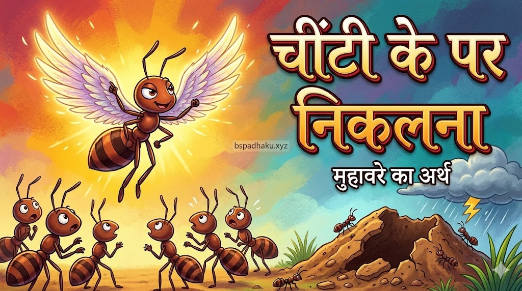 चींटी के पर निकलना का अर्थ और वाक्य मे प्रयोग