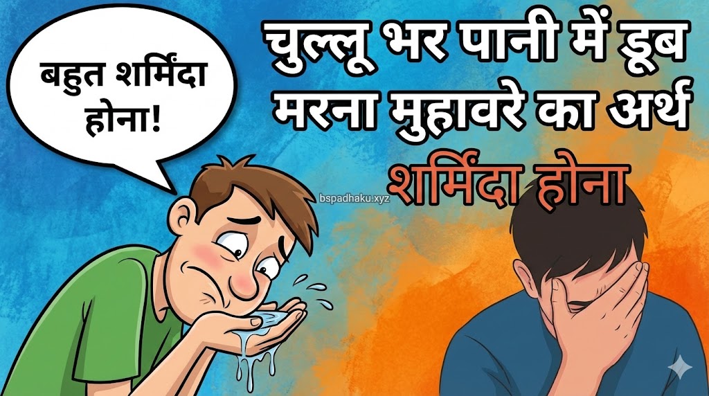 चुल्लू भर पानी में डूब मरना का मतलब और वाक्य मे प्रयोग