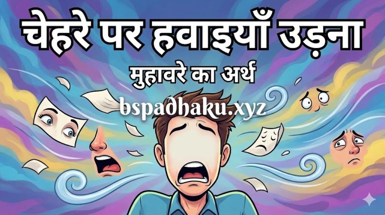 चेहरे पर हवाइयाँ उड़ना मुहावरे का अर्थ और वाक्य मे प्रयोग