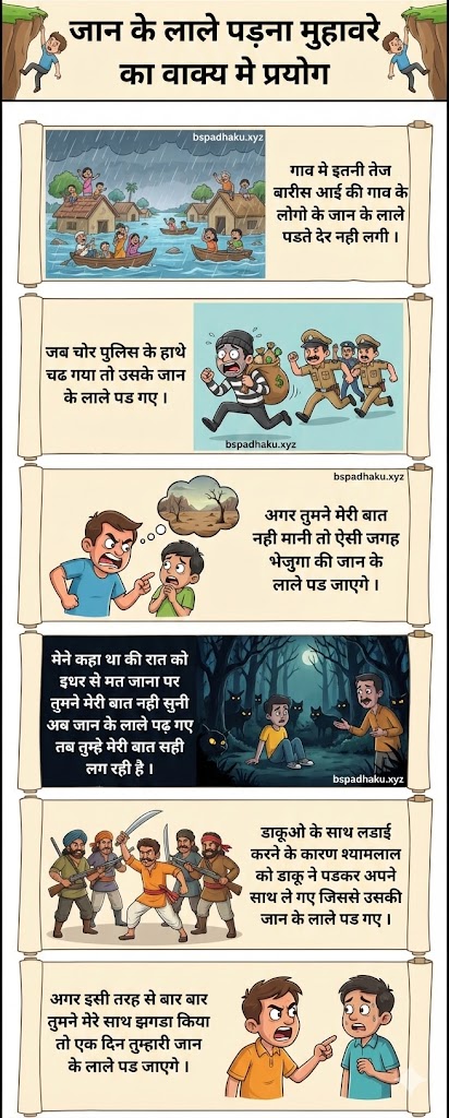 जान के लाले पड़ना का अर्थ और वाक्य मे प्रयोग