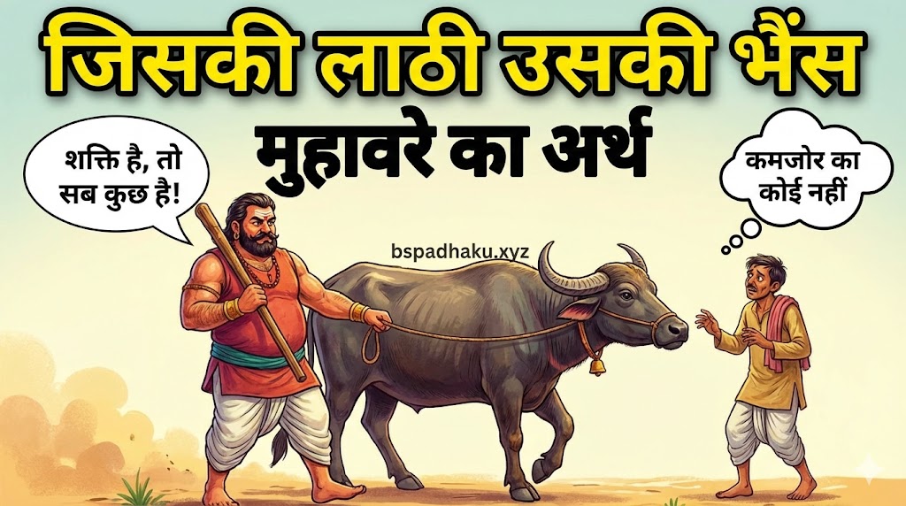 जिसकी लाठी उसकी भैंस का अर्थ और वाक्य व कहानी