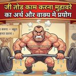 जी तोड़ काम करना मुहावरे का अर्थ क्या होता है