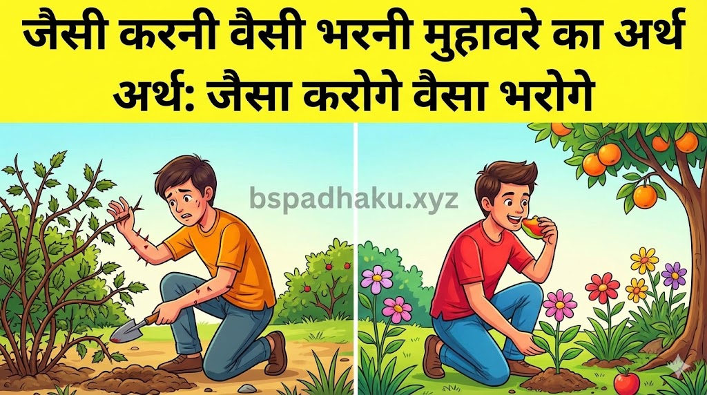 जैसी करनी वैसी भरनी का अर्थ और वाक्य में प्रयोग और कहानी