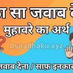 टका सा जवाब देना का मतलब और वाक्य मे प्रयोग
