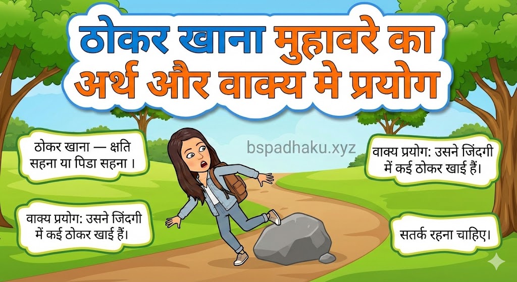 ठोकर खाना का मतलब और वाक्य मे प्रयोग