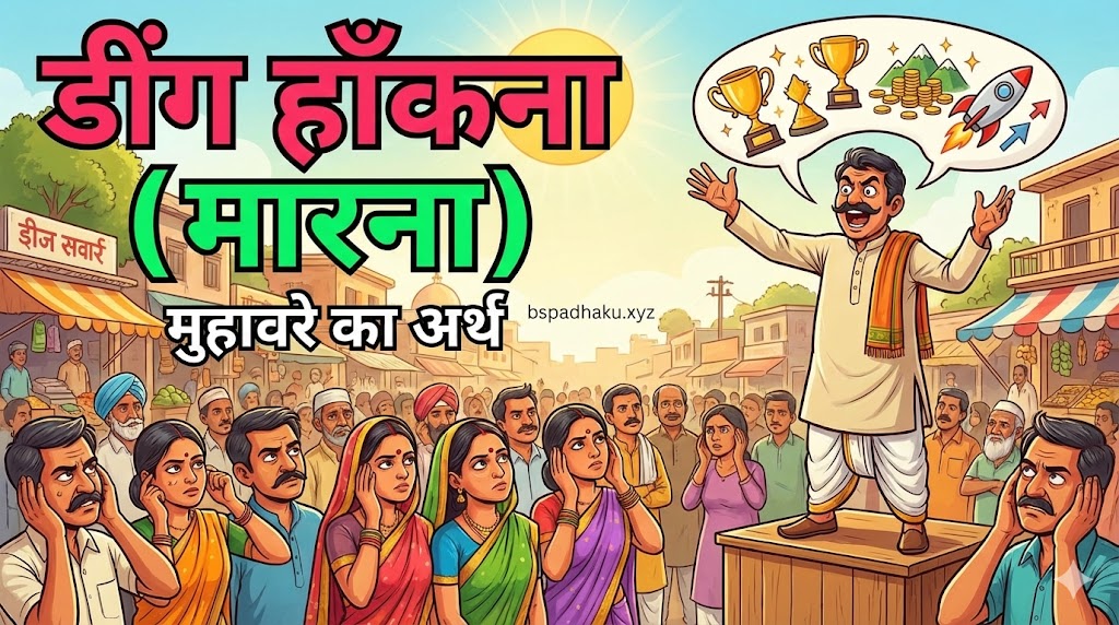 डींग हाँकना (मारना) मुहावरे का मतलब और वाक्य में प्रयोग