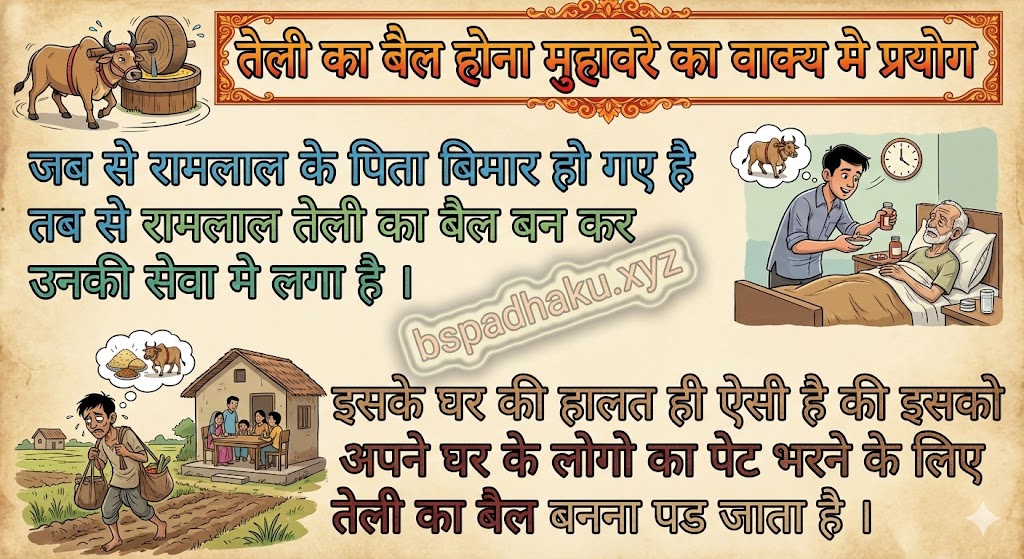तेली का बैल होना मुहावरे को कैसे समझे