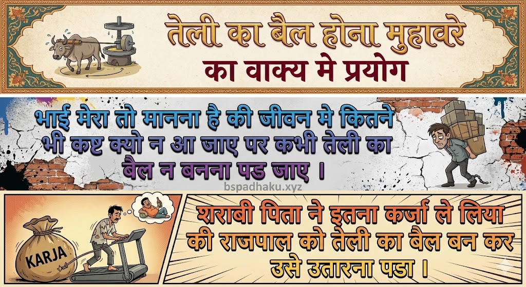 तेली का बैल होना मुहावरे को कैसे समझे