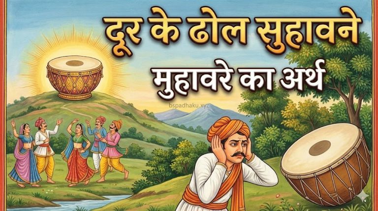 दूर के ढोल सुहावने का मतलब और वाक्य व कहानी