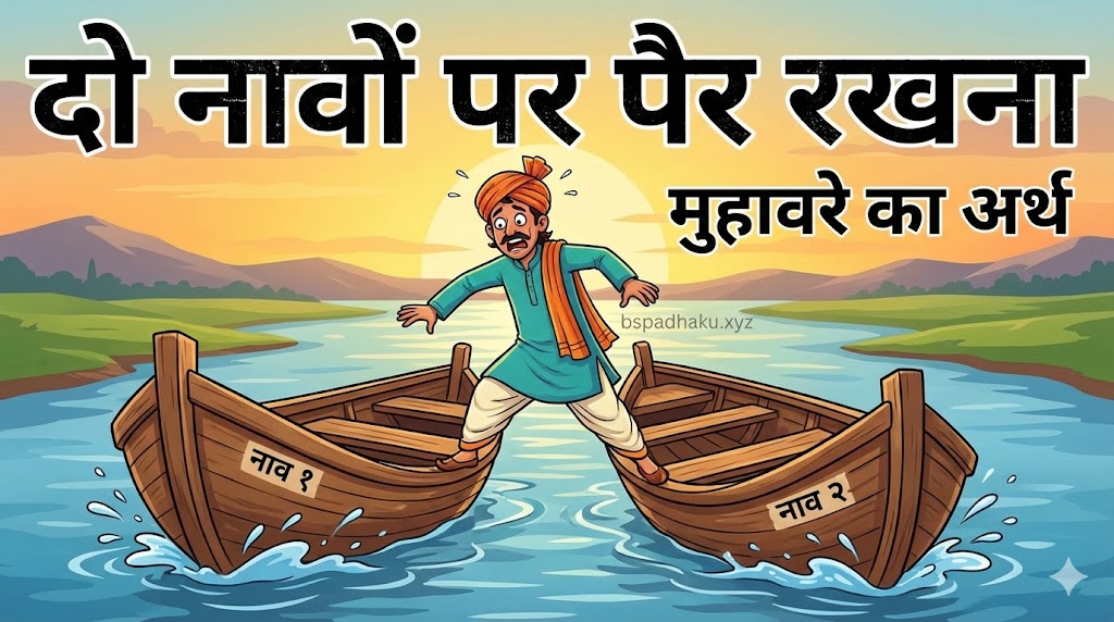 दो नावों पर पैर रखना का मतलब और वाक्य व कहानी