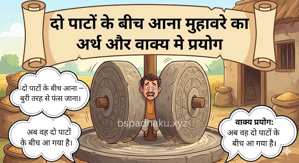 दो पाटों के बीच आना  मुहावरे का अर्थ क्या होता है