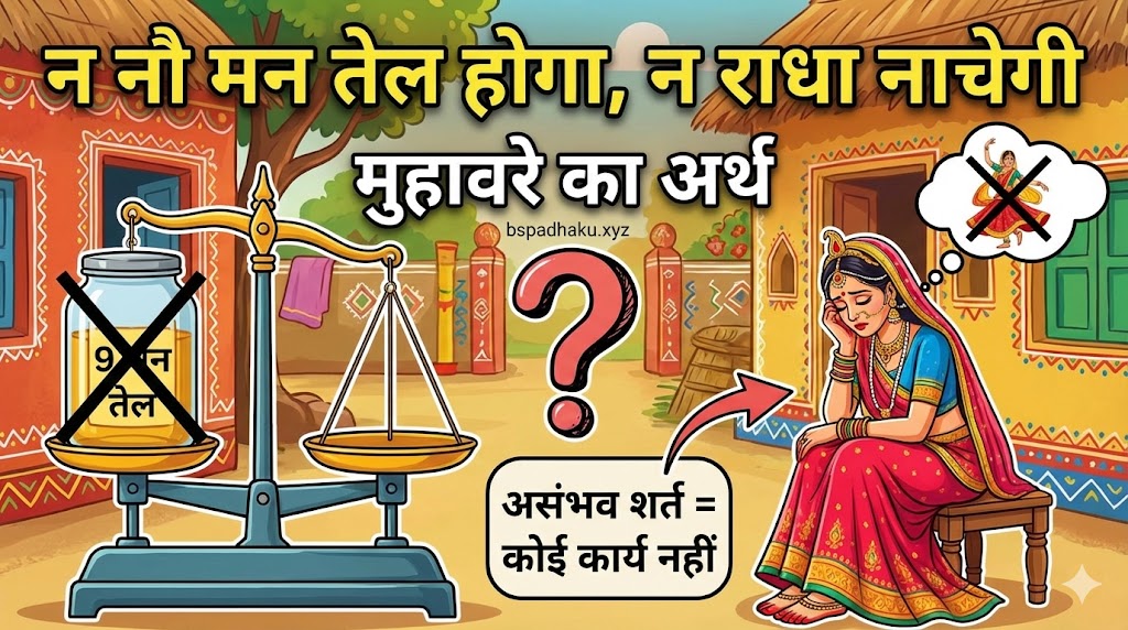 न नौ मन तेल होगा, न राधा नाचेगी का मतलब और वाक्य मे प्रयोग