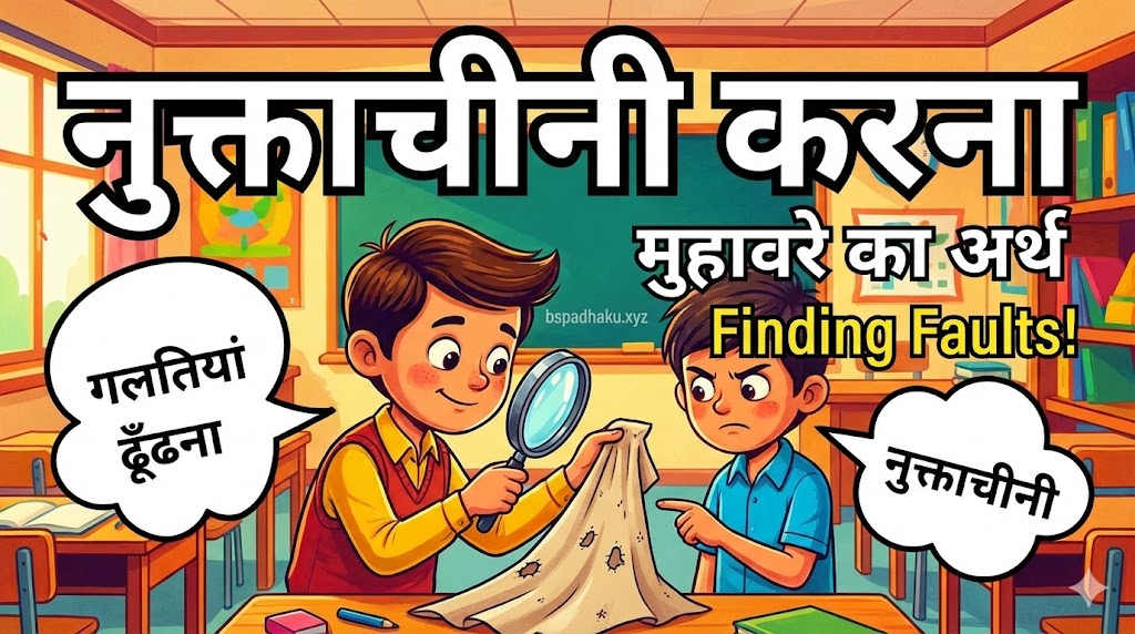 नुक्ताचीनी करना मुहावरे का अर्थ और वाक्य व निबंध