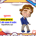 पलक झपकना का अर्थ और वाक्य, palak jhapakna muhavare ka arth