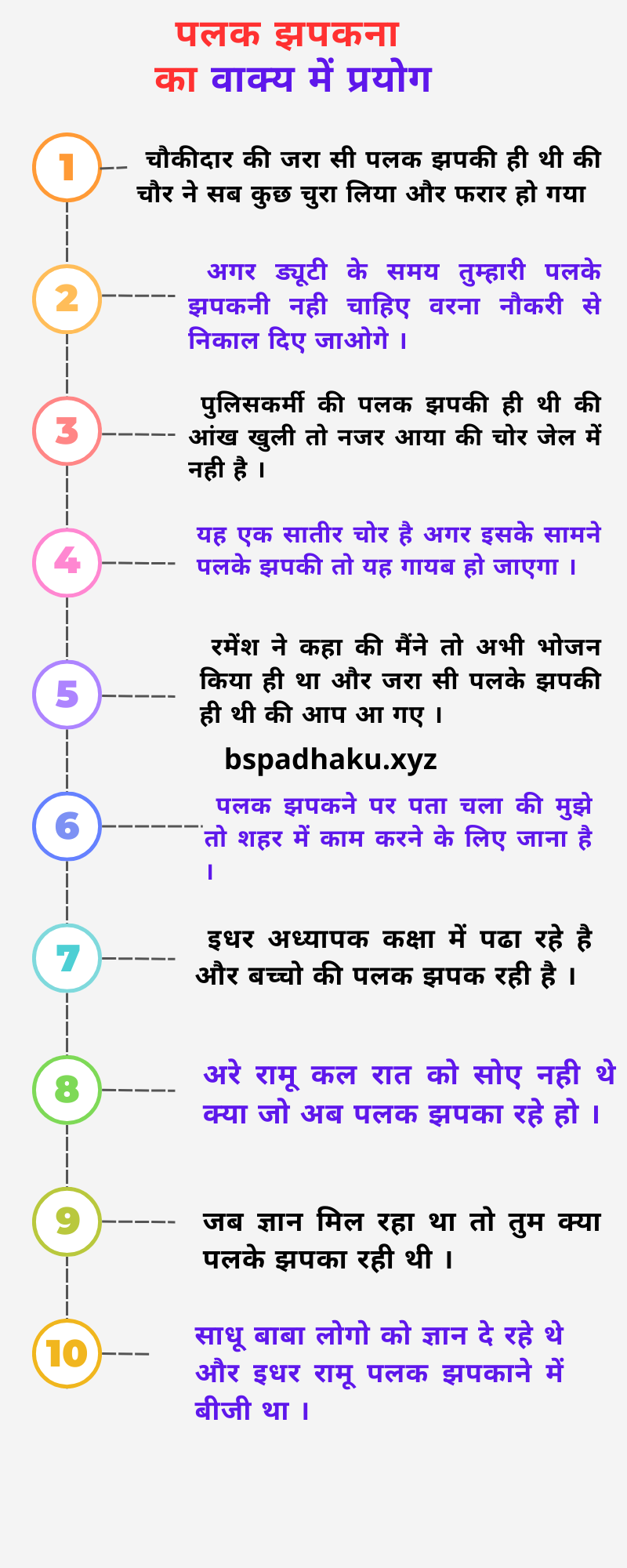 पलक झपकना का अर्थ और वाक्य, palak jhapakna muhavare ka arth