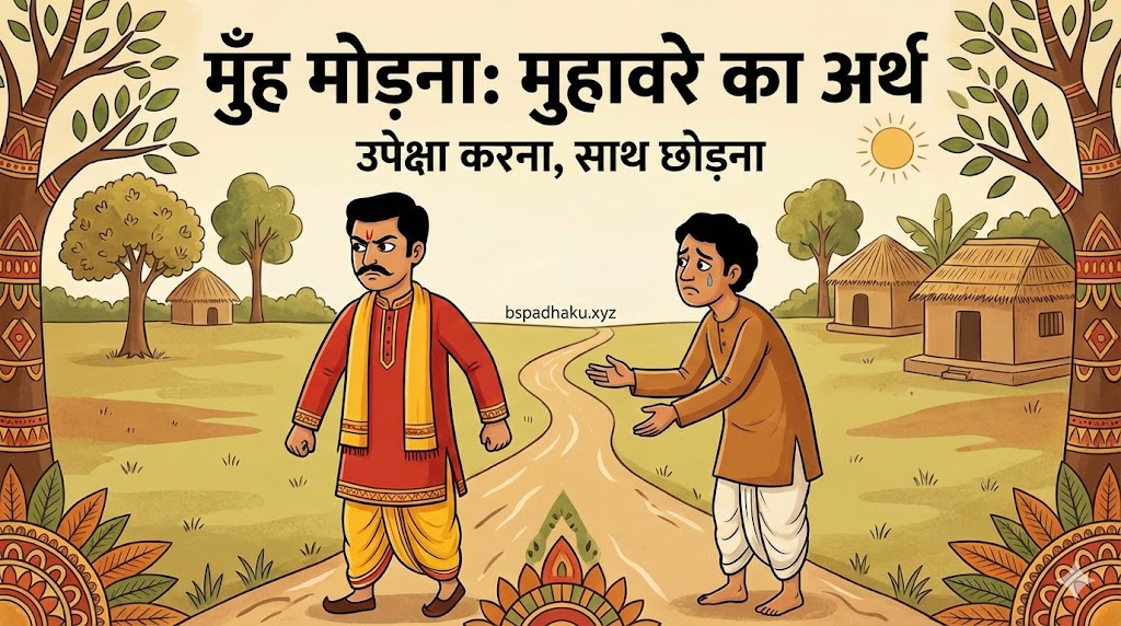 मुँह मोड़ना मुहावरे का अर्थ और वाक्य मे प्रयोग
