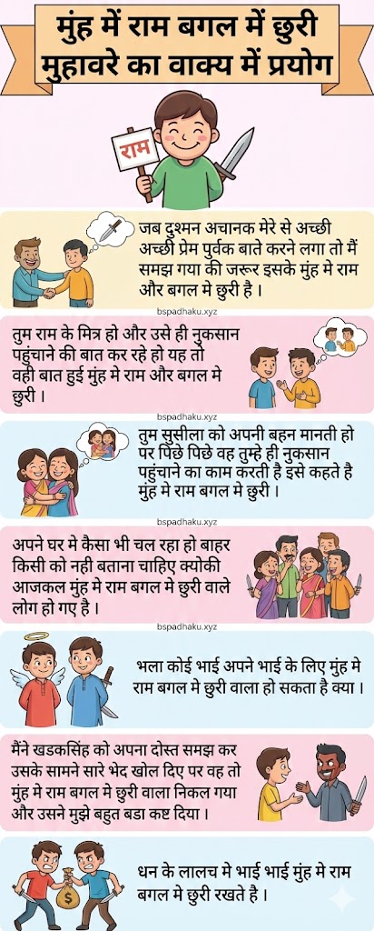 मुंह में राम बगल में छुरी का मतलब और वाक्य व कहानी