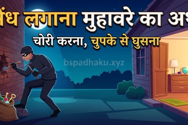 यहां समझे, सेंध लगाना का मतलब और वाक्य मे प्रयोग