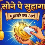 यहां समझे, सोने पे सुहागा मुहावरे का अर्थ और वाक्य मे प्रयोग