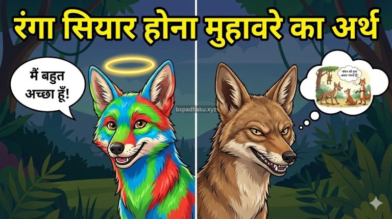 रंगा सियार होना मुहावरे का अर्थ और वाक्य मे प्रयोग idiom meaning in hindi