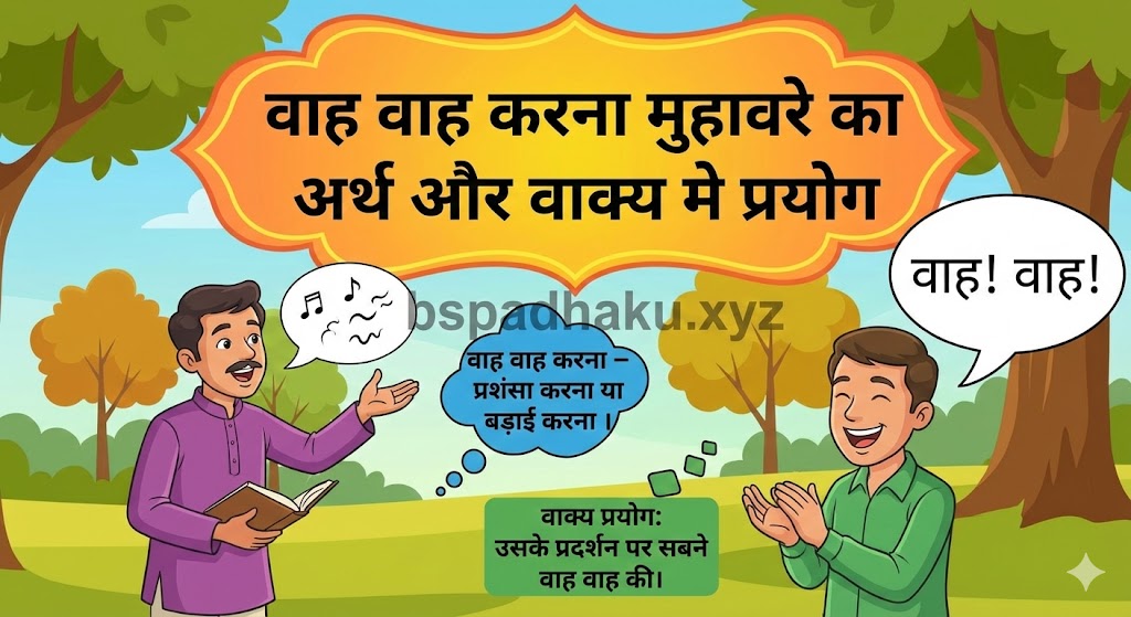 वाह वाह करना मुहावरे का अर्थ और वाक्य में प्रयोग