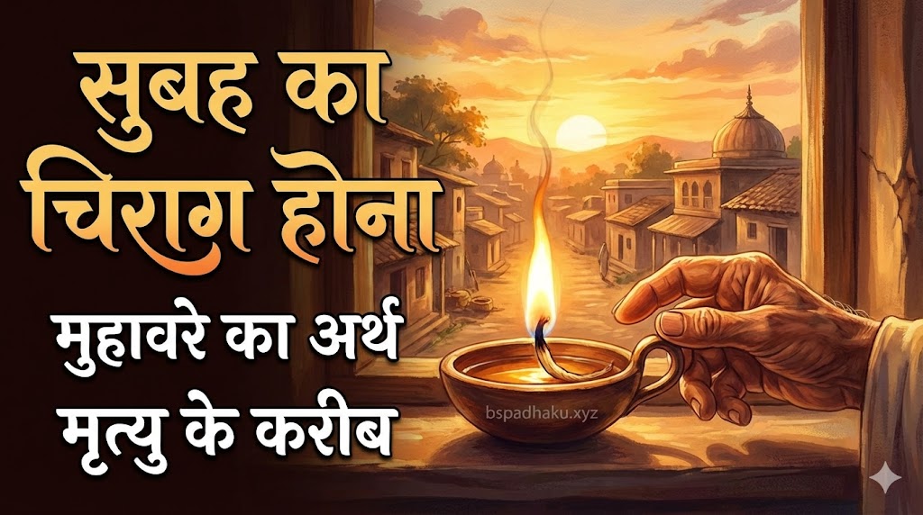 सुबह का चिराग होना मुहावरे का अर्थ और वाक्य मे प्रयोग