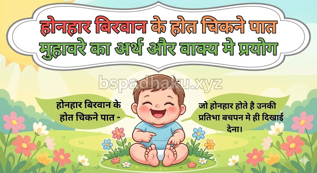 होनहार बिरवान के होत चिकने पात मुहावरे का अर्थ क्या होता है