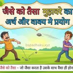 ‌जैसे को तैसा मुहावरे का अर्थ क्या होता है