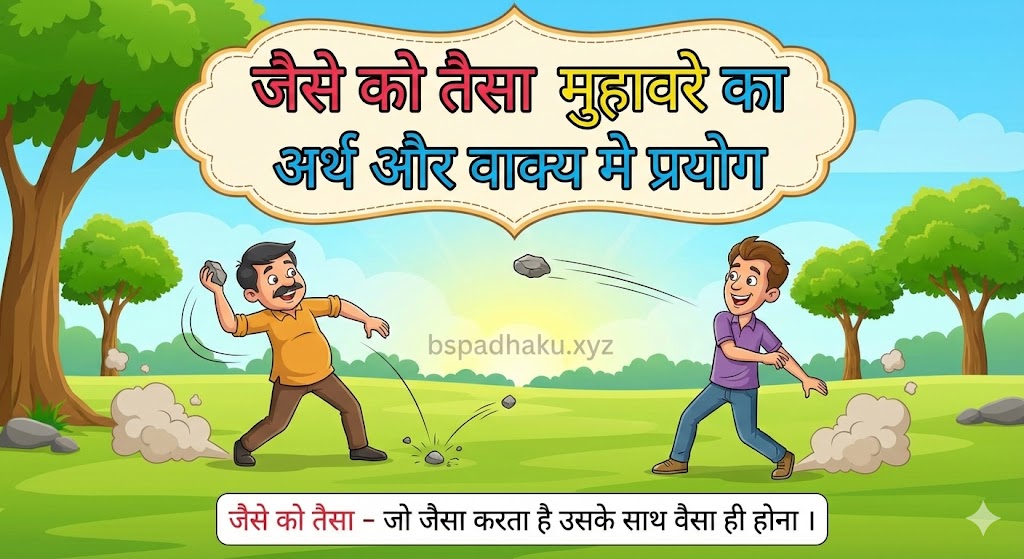 ‌जैसे को तैसा मुहावरे का अर्थ क्या होता है