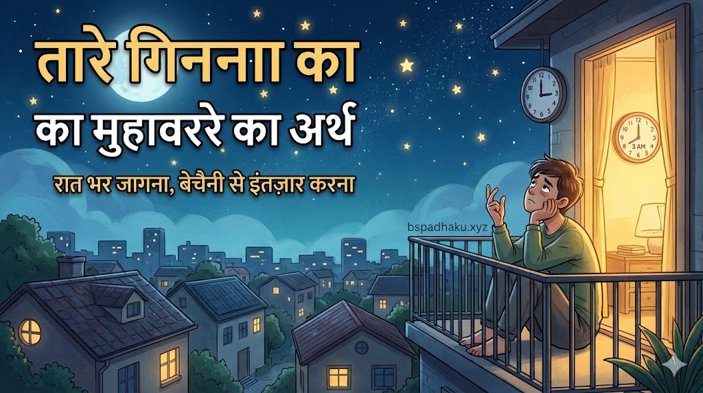‌‌‌तारे गिनना मुहावरे का मतलब और वाक्य मे प्रयोग व कहानी