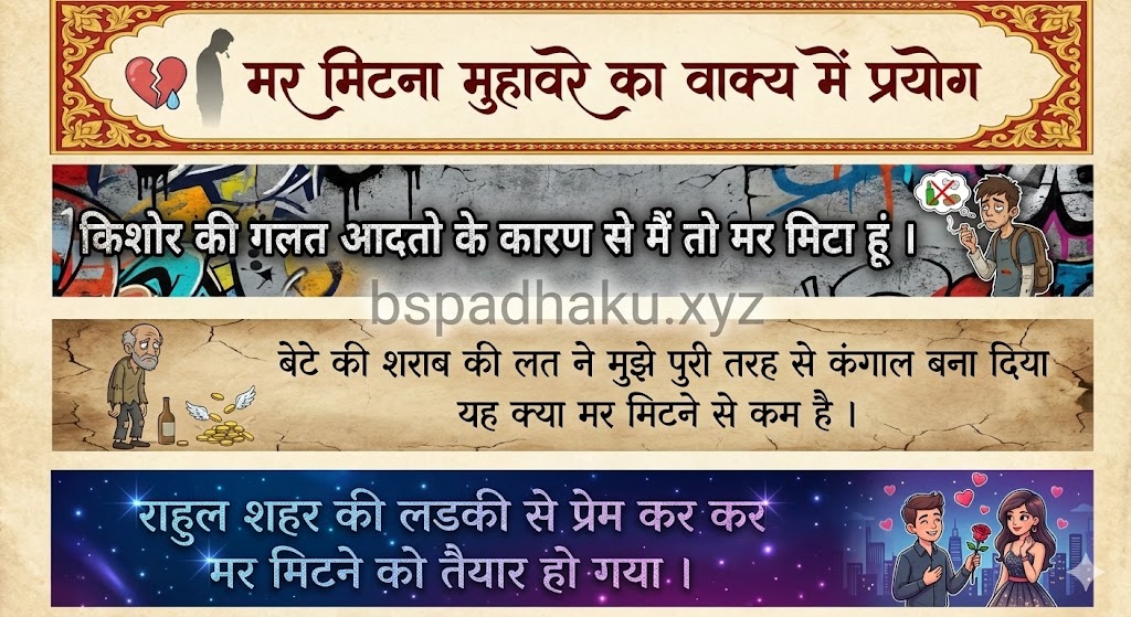 ‌‌‌मर मिटना मुहावरे का वाक्य में प्रयोग mar mitna muhavare ka vakya me prayog