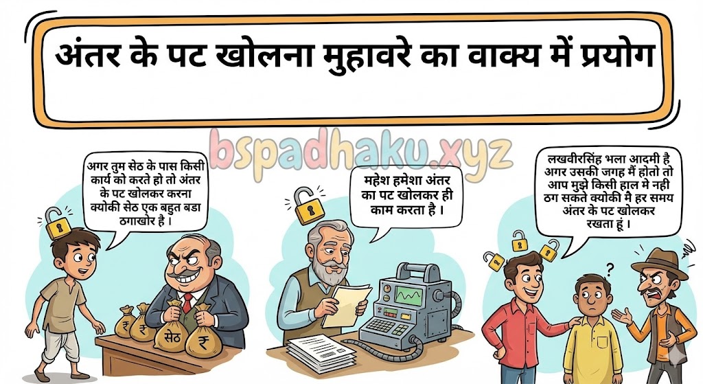 अंतर के पट खोलना मुहावरे का वाक्य में प्रयोग antar ke pat kholna muhavare ka vakya mein prayog ka arth