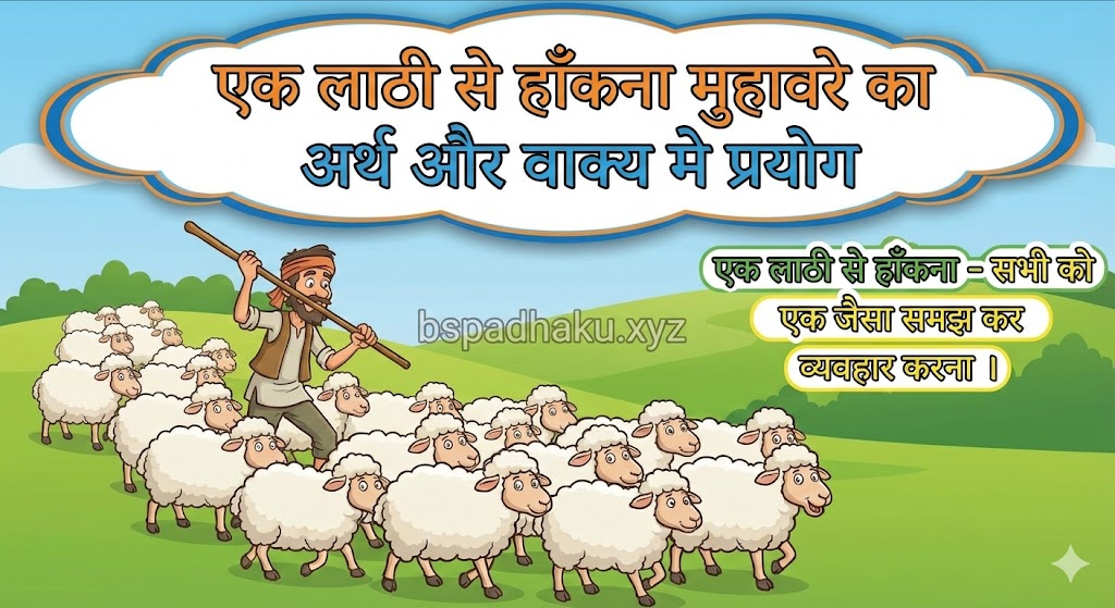 एक लाठी से हाँकना  मुहावरे का अर्थ क्या होता है