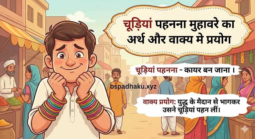 चूड़ियां पहनना   मुहावरे का अर्थ क्या होता है