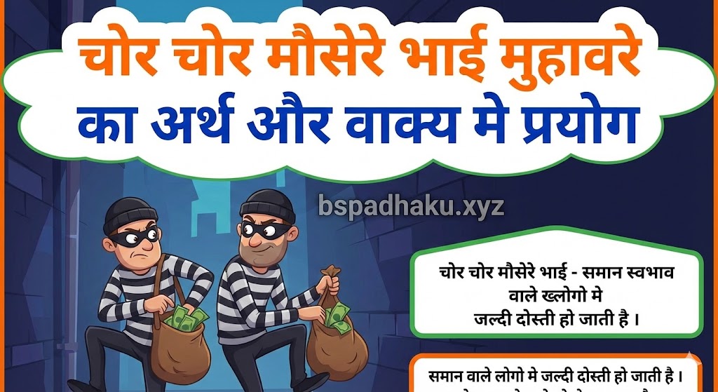 चोर चोर मौसेरे भाई मुहावरे का अर्थ क्या होता है