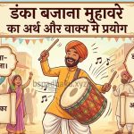 डंका बजाना मुहावरे का मतलब और वाक्य में प्रयोग व कहानी