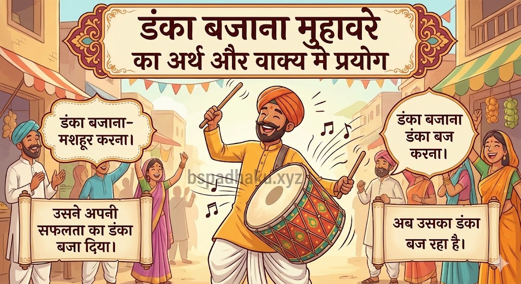 डंका बजाना मुहावरे का मतलब और वाक्य में प्रयोग व कहानी