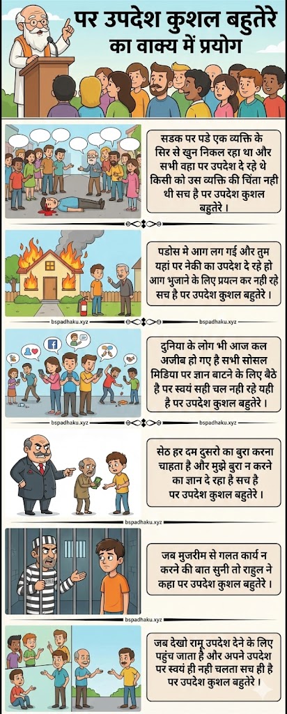 पर उपदेश कुशल बहुतेरे मुहावरे का अर्थ और वाक्य मे प्रयोग व कहानी